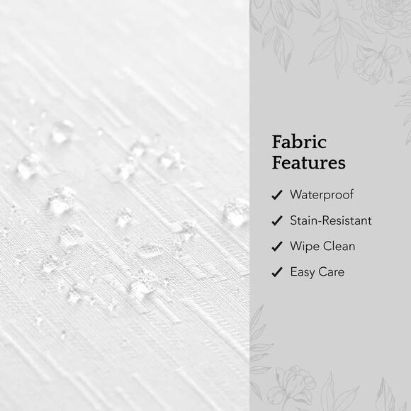 New Elrene Home Fashions Continental Solid White Textured Oval 60x84 Tablecloth - Picture 3 of 5